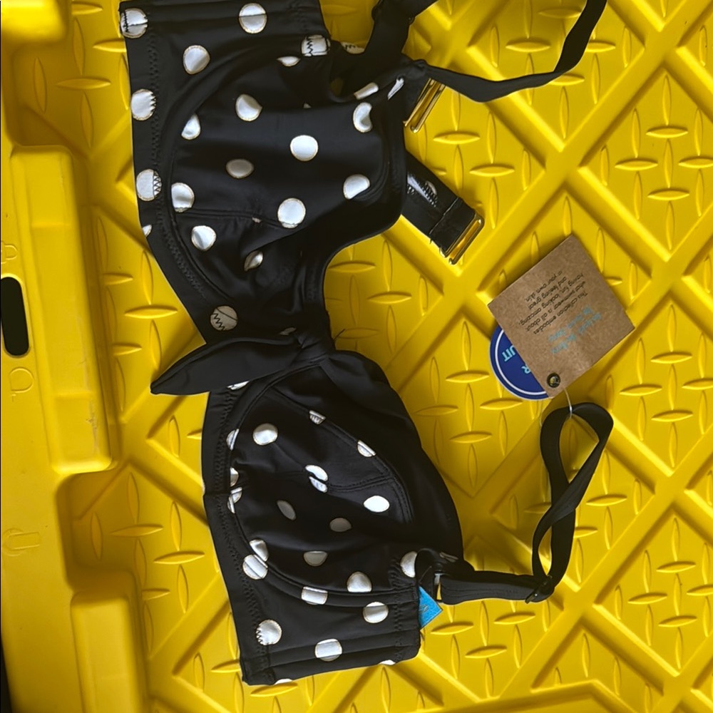 Swimsuits For All Black and White Polka Dot Swim Coverup